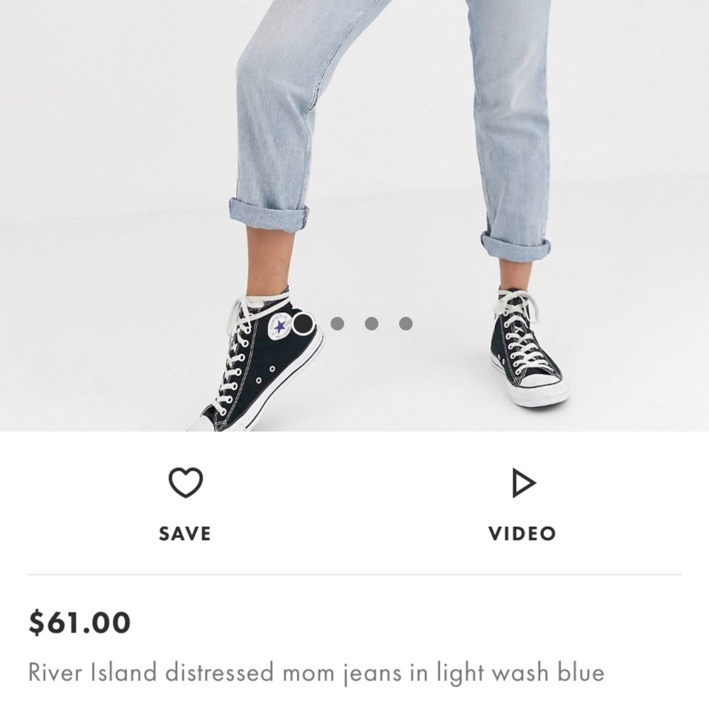 New Light Blue River Island Mom Jeans - Picture 8 of 8
